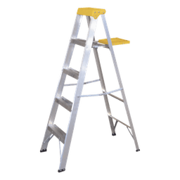 Escalera Tipo Tijera / 5 Peldaños / Aluminio Tipo III / 1.83 m (6 ft) / Carga 90 kg / ANSI A14.2