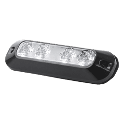 Luz Auxiliar LED / 4 LEDs Bicolor Rojo/Azul / 22 Patrones de Destello / Voltaje Universal 12-24 VCC / Interior y Exterior