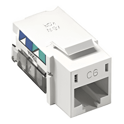 Jack RJ45 / Categoría 6 / 8 Conductores / Snap-In para Frame 6 Puertos / Color Blanco