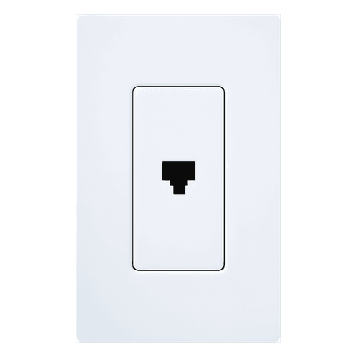 Jack Telefónico de Pared / RJ11 6 Conductores / Diseño a Ras / Compatible Placas Claro y Satin Colors