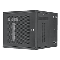 Gabinete de Montaje en Pared / 19in EIA / 12 UR / 762mm (2.5ft) Profundidad / Puerta Perforada / Acero / 113.4kg Capacidad