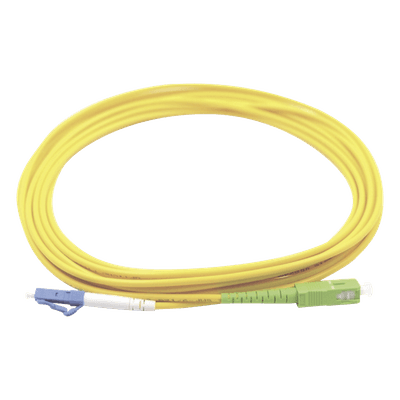 Jumper de Fibra Óptica / Monomodo OS1/OS2 / LC/UPC-SC/APC / Simplex / 3 m (9.84 pies) / PVC Amarillo