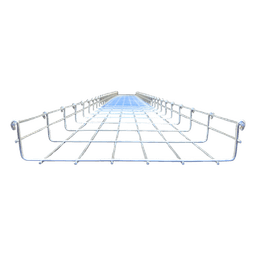 Charola Tipo Malla / 300x54 mm / Tramo 3 m (9.8 ft) / 232 Cables Cat6 / Acabado Electrozincado / Uso Interior