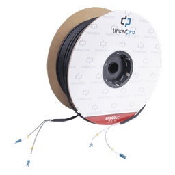 Carrete de Fibra Óptica Monomodo / LC-LC Dúplex / Kevlar / 200 m (656.17 pies) / HDPE Subterráneo