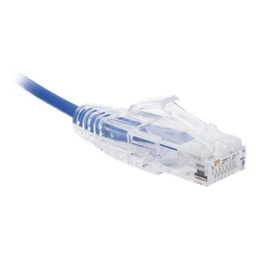 Cable de Parcheo Slim UTP Cat6 / 1 m (3.28 ft) / 28 AWG / Azul / Sin Blindaje / 1 Gbps