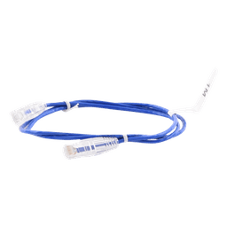 Cable de Parcheo Slim UTP Cat6 / 1 m (3.28 ft) / 28 AWG / Azul / Sin Blindaje / 1 Gbps