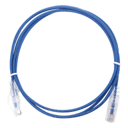 Cable de Parcheo Slim UTP Cat6 / 28 AWG / 1.5 m (4.92 ft) / Azul / 1 Gbps