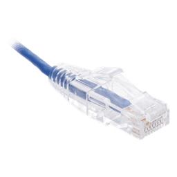 Cable de Parcheo Slim UTP Cat6 / 28 AWG / 1.5 m (4.92 ft) / Azul / 1 Gbps