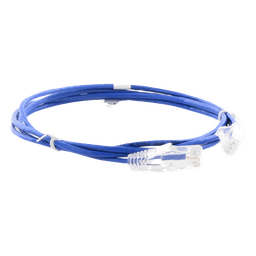 Cable de Parcheo Slim UTP Cat6 / 28 AWG / 1.5 m (4.92 ft) / Azul / 1 Gbps
