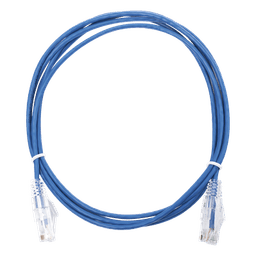 Cable de Parcheo Slim UTP / Cat6 / 2 m (6.56 ft) / 28 AWG / Azul / 1 Gbps+
