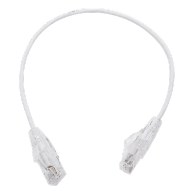 Cable de Parcheo Slim UTP / Cat6 / 28 AWG / 30 cm (0.98 ft) / Blanco / RJ45