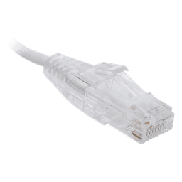 Cable de Parcheo Slim UTP Cat6 / 1 Metro (3.28 Pies) / 28 AWG / Blanco / 1 Gbps+