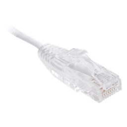 Cable de Parcheo Slim UTP / Cat6 / 2 m (6.56 ft) / 28 AWG / Blanco / 10 Gbps