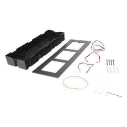 Marco de Instalación Empotrado / 3 Espacios para Módulos de Videoportero / Tapa de Aluminio / Rango Térmico -40°C a +60°C / IP Resistente a Humedad 10%-95%
