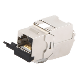 Módulo Jack Keystone / STP Blindado / CAT6A / Toolless / 10GbE / Tapa Protectora