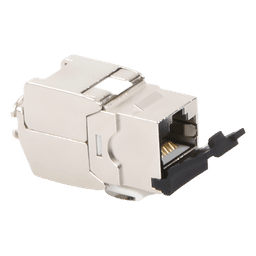 Módulo Jack Keystone / STP Blindado / CAT6A / Toolless / 10GbE / Tapa Protectora