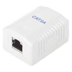 Caja de Pared / 1 Puerto / Cat6A Blindado / T568A/B / 125 VAC / 1.5 A / 750 Ciclos / 0.131 ft x 0.131 ft
