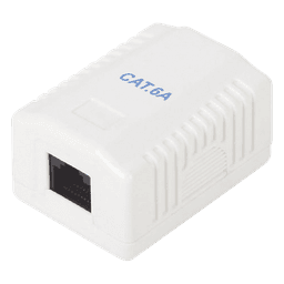 Caja de Pared / 1 Puerto / Cat6A / UTP Sin Blindaje / T568A/B / 125 VAC / 1.5 A / AWG 23-26