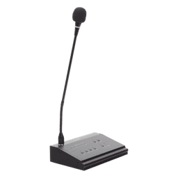 Micrófono de Voceo / 4 Zonas / Comunicación 1 km (3280.8 ft) / Conexión RJ45 / Medidor de Nivel 10 Segmentos / Alimentación 24V DC
