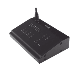 Micrófono de Voceo / 4 Zonas / Comunicación 1 km (3280.8 ft) / Conexión RJ45 / Medidor de Nivel 10 Segmentos / Alimentación 24V DC