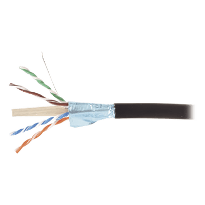Cable Blindado F/UTP Cat6A / 23 AWG / Gel Bloqueador de Agua / Exterior / Enterrado Directo / 305 m (1000 pies)