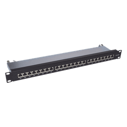 Panel de Parcheo / 24 Puertos / Cat6A Blindado / 1U Rack / T568A/B / 0 a 70°C