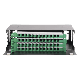Distribuidor de Fibra Óptica / 19" (48.26 cm) / 3U / 48 Fibras / Bandejas Deslizables / 4 Entradas / Cable hasta 16 mm