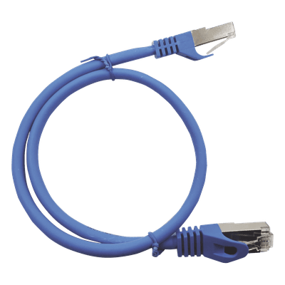 Patch Cord Cat6A / Blindado S/FTP / 10Gbps / 500MHz / 1.0m (3.28ft) / Azul