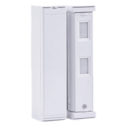 Sensor de Cortina Exterior / Alcance Ajustable 2 m (6.6 ft) o 5 m (16.4 ft) / Inalámbrico con Pilas / Inmunidad Mascotas 25 kg / IP Exterior 100% / SMDA Antifalsas