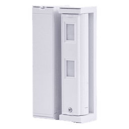 Sensor de Cortina Exterior / Alcance Ajustable 2 m (6.6 ft) o 5 m (16.4 ft) / Inalámbrico con Pilas / Inmunidad Mascotas 25 kg / IP Exterior 100% / SMDA Antifalsas