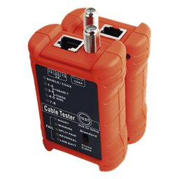 Tester de Cables / LAN 8 Hilos / Coaxial / Mapeo de Pines / 300 m / 900 pies / RJ45 / RJ11