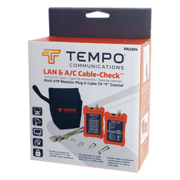 Tester de Cables / LAN 8 Hilos / Coaxial / Mapeo de Pines / 300 m / 900 pies / RJ45 / RJ11