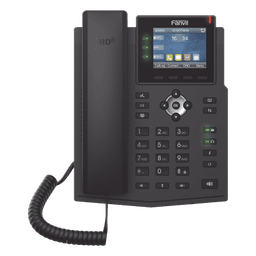 Teléfono IP / 6 Líneas SIP / Pantalla LCD Color 2.8" / Audio HD / Conferencia 3 Vías / Puertos Gigabit / PoE 802.3af