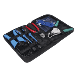 Kit de Herramientas para Instalación Solar / 13 Piezas / Conectores MC4 / Pelacable 2.5-6 mm² / Estuche Organizador