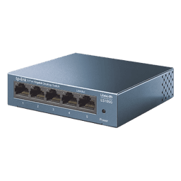 Switch de Escritorio / 5 Puertos Gigabit / 10/100/1000 Mbps / Carcasa Metálica / Auto-MDI/MDIX / Green Ethernet