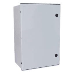 Gabinete de Poliéster IP65 / 600 x 800 x 300 mm / Carga 25 kg / Placa Trasera 581 x 705 mm / Cerradura con Llave / Uso en Intemperie