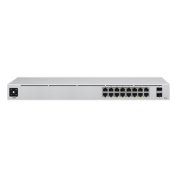 Switch PoE Administrable / 16 Puertos Gigabit / 8 Puertos PoE 802.3af/at / 2 SFP 1G / 42W / 1U Rack / 1.43 x 7.87 x 17.42 pulgadas