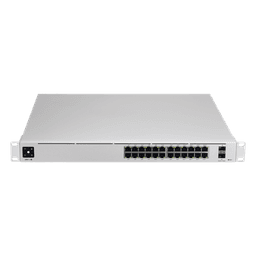 Switch PoE administrado / 24 puertos Gigabit / 2 SFP+ 10G / 400W / Capa 3 / Sin ventiladores / 1U rack