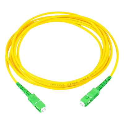 Jumper de Fibra Óptica / SC/APC a SC/APC / Monomodo OS1/OS2 / Simplex / 2 m (6.56 pies) / Forro PVC / 2 mm