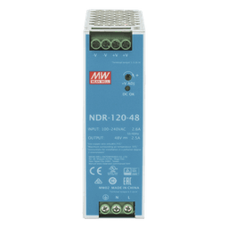 Fuente de poder industrial / 120 W / 48 Vcc / 2.5 A / Entrada universal 90~264 VCA / Riel DIN