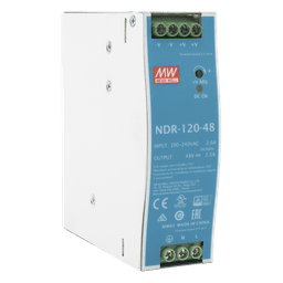 Fuente de poder industrial / 120 W / 48 Vcc / 2.5 A / Entrada universal 90~264 VCA / Riel DIN