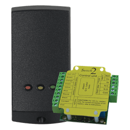 Lector de Proximidad Autónomo / 10,000 Usuarios / Montaje Superficie o Parteluz / Exterior / 12 VCC / Fail-Secure/Fail-Safe