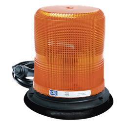 Baliza LED de Advertencia / 7 Pulgadas / Ámbar / SAE Clase I / 11 Patrones de Destello / 12-24 VDC / Montaje Magnético