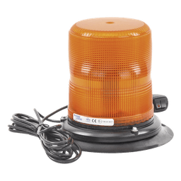 Baliza LED de Advertencia / 7 Pulgadas / Ámbar / SAE Clase I / 11 Patrones de Destello / 12-24 VDC / Montaje Magnético