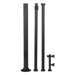 Poste Seccionado para Videovigilancia / 6 m (19.7 ft) / 3 Secciones / Base 140 mm / Espesor 3 mm / Brazo PTZ 500 mm / IP con Sellos / Color Negro