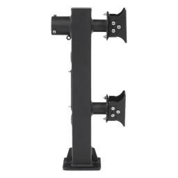 Poste Seccionado para Videovigilancia / 6 m (19.7 ft) / 3 Secciones / Base 140 mm / Espesor 3 mm / Brazo PTZ 500 mm / IP con Sellos / Color Negro