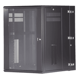 Gabinete de Montaje en Pared / 18 UR / 19in / 762mm (30in) Profundidad / Ventana de Seguridad / Acero