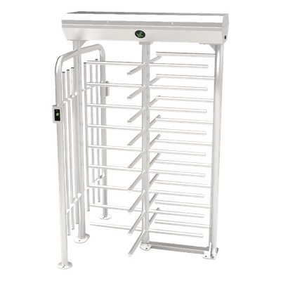 Torniquete de cuerpo completo / Un carril / 25 personas por minuto / Acero inoxidable SUS304 / IP54 / -28°C a 60°C / 4.6 x 4.3 x 7.3 pies