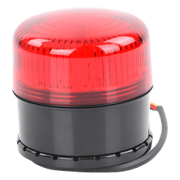 Microcontrolador SELECT-ALERT / Sirena-Estrobo / 32 Tonos / 8 Patrones LED / Policarbonato / IP66 / -40°C a 121°C / 12-24V CD o 9V CD / Rojo
