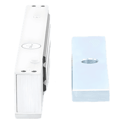 Chapa Magnética Electromagnética / 617 lbs (280 kg) / 12 VDC / LED de Estado / Anti-residual / Interior
